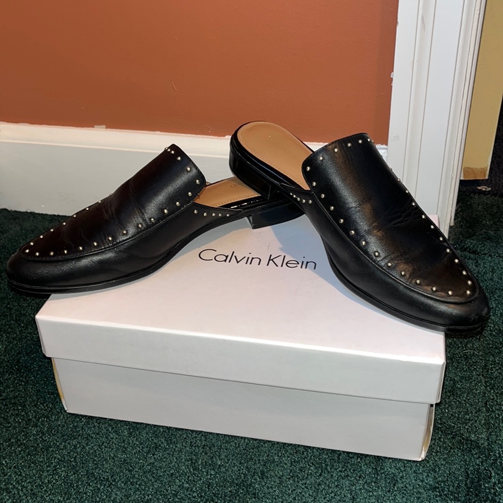 Calvin Klein Black Mules